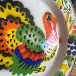 Vintage tin plate spray painted turkey